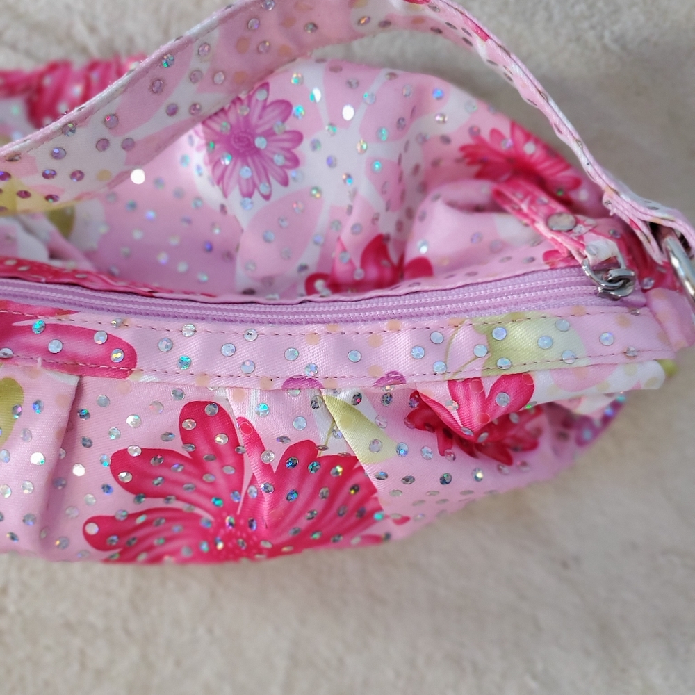 Pink Floral Sequin Bag - Picture 4 of 8
